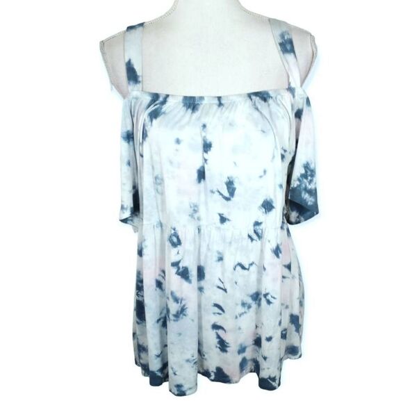 LANE BRYANT Swing Flutter-Sleeve Off-The-Shoulder Babydoll Tee SZ.14/16 NWT - Picture 4 of 11